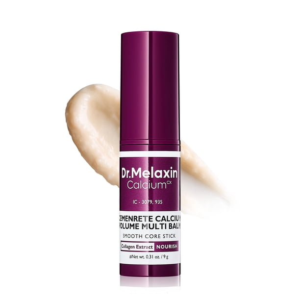 Dr.Melaxin Bálsamo Multi de Calcio Cemenrete 9g Cuidado Coreano Todo en Uno Stick Voluminizador de Calcio Colágeno Antiarrugas para Rostro y Ojos