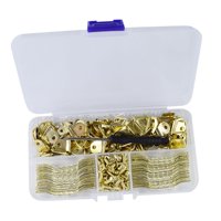 Magideal - Ganchos Para Colgar Cuadros, Kit Para Colgar Cuadros, Surtido De Herramientas, Decoración Del Hogar Con Tornillos, Perchas De Dientes De Para R Dorado