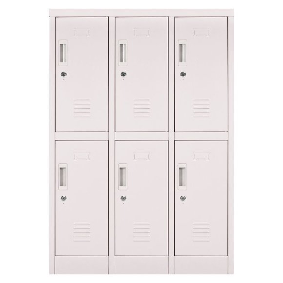 Locker P0215 Metalico 6 Puertas Gris