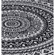 thumbnail image 1 of Alfombra Redonda 120 cm Quilín de Lino/Algodón Negro, 1 of 2