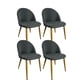 thumbnail image 1 of Pack 4 Sillas Gabrielle Lino Gris Respaldo liso Patas Símil Madera, 1 of 3