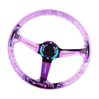 Ioensy - Volante De Carrera Genérico De 345 Mm Instale Fácilmente Piezas De Repuesto Marco Acrílico Estilo B