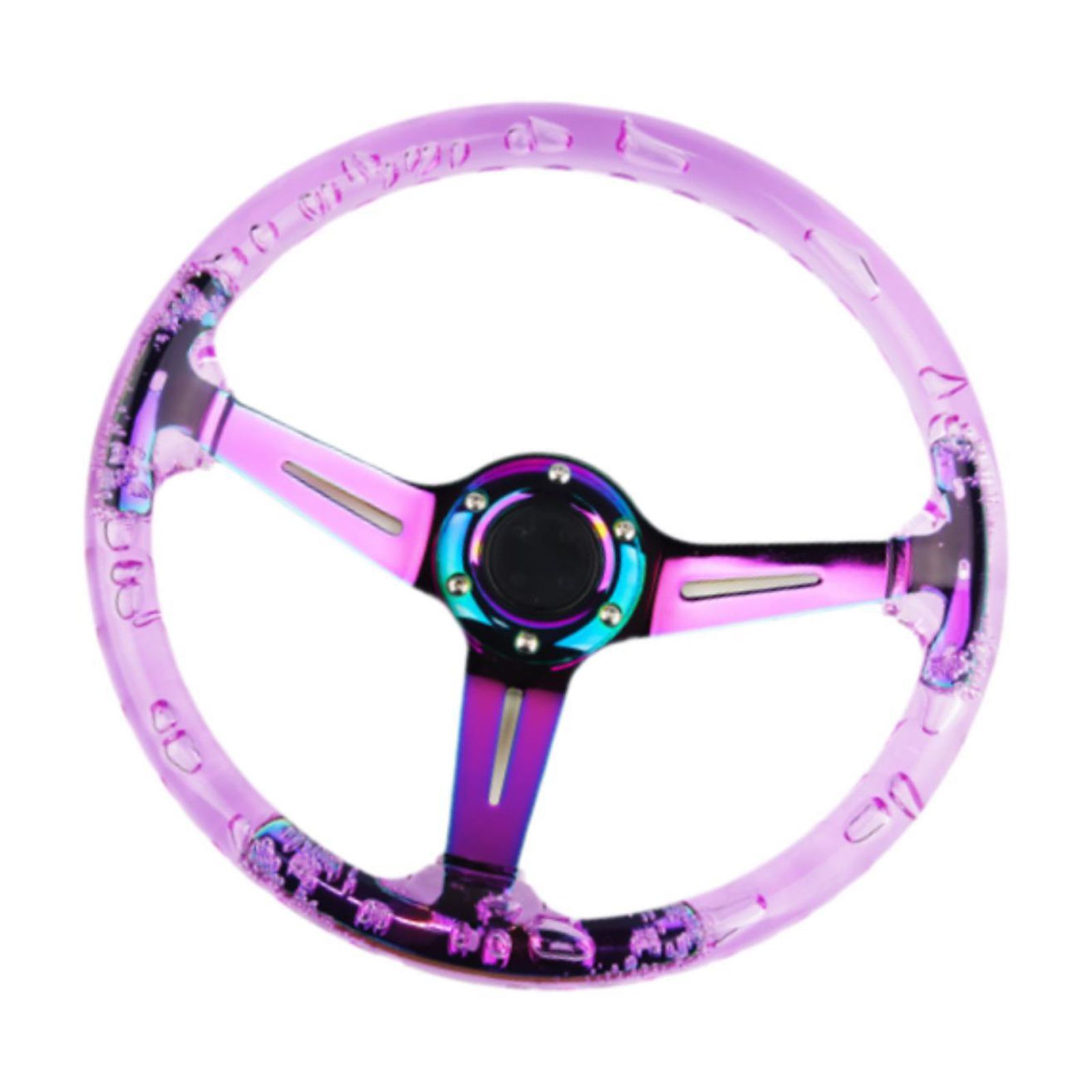 Ioensy - Volante De Carrera Genérico De 345 Mm Instale Fácilmente Piezas De Repuesto Marco Acrílico Estilo B