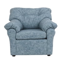 Muebles América - Sofá América 1 Cuerpo Cuero Auris Azul Claro