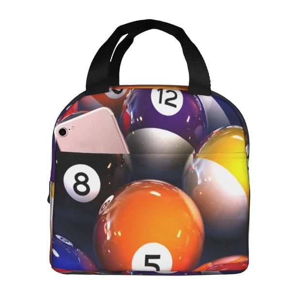 Billar Bolsa Térmica Portátil con Forro de Aluminio Grueso, Bolsa Térmica Impermeable y Hermética para Trabajo, Escuela y Picnic, Nevera Portátil para Entrega de Comida para Adultos y Niños 22*20*13cm