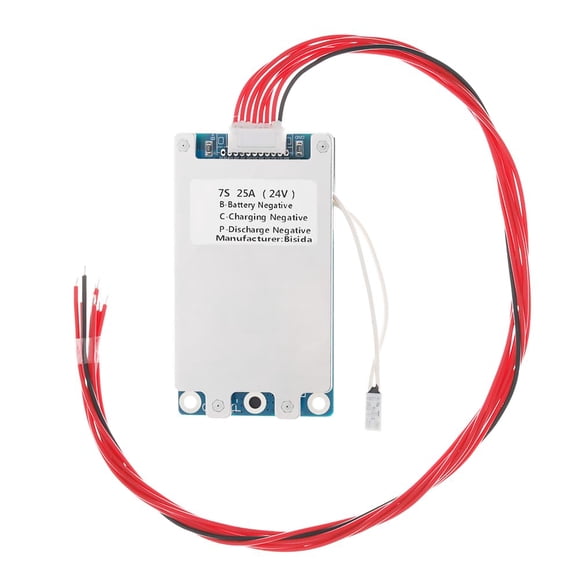 Placa de protección Bisida 7S BMS 24 V 25 A Li-ion con cable de equilibrio