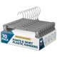 thumbnail image 1 of Perchas para pantalones Lifemaster con pinzas, 30 cm, giratorias 360°, paquete de 10, 1 of 6
