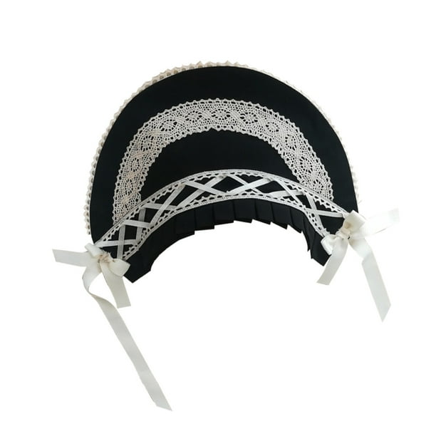 Sombrero de encaje estilo colonial pionero, gorra para el sol para disfraz de fiesta de té, accesorios de disfraz para mujer