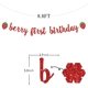 thumbnail image 3 of Guirnalda BOMXOI Fresas Primer Cumpleaños con Brillo Rojo, 3 of 7