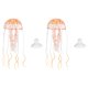 thumbnail image 1 of Decoración de Acuario Uxcell Medusa, Decoraciones para Peceras Medusa Falsa Brillante de Silicona, (Naranja, M, 2 Piezas), Destinado para Decoración de Tanques, 1 of 7