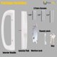 thumbnail image 3 of Juego De Manillas Corredizas Para Puertas De Patio Con Cerradura Con Llave Color Blanco, 3 of 7