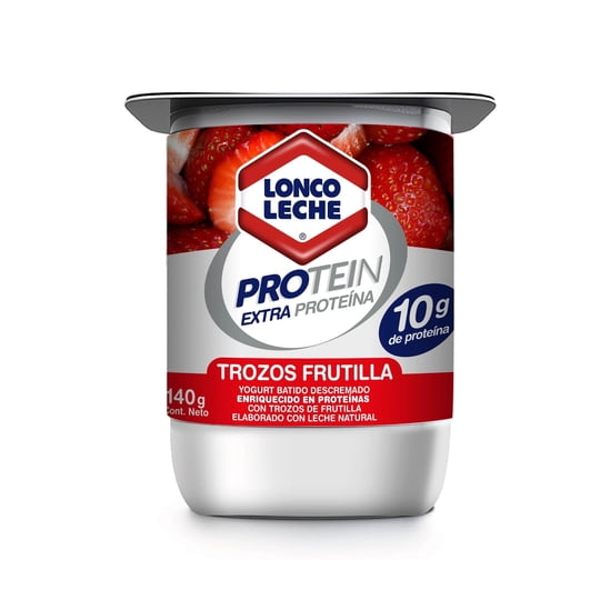 Yoghurt Protein Trozos Frutilla 140 g Loncoleche