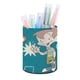 thumbnail image 1 of ChalkZone-theme Cylinder Pen Holder Pencil Organizer with Flannel Lining PVC Leather Material Cardboard Base for study work 10*8CM, 1 of 6