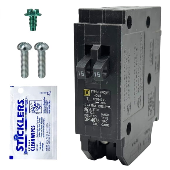 Interruptor termomagnético FalconSupply HOMT1515 15 A tandem 120 V