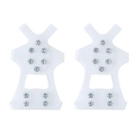 Ioensy - Crampones Para Zapatos Para Nieve Y Hielo, Tacos De Tracción Para Caminar Al Aire Libre, Color Blanco S