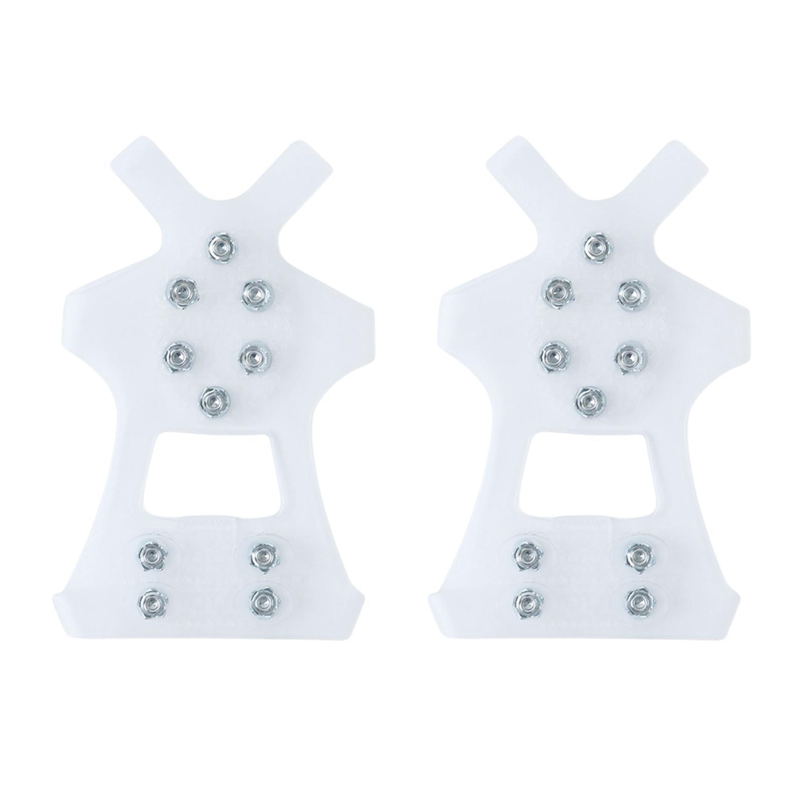 Ioensy - Crampones Para Zapatos Para Nieve Y Hielo, Tacos De Tracción Para Caminar Al Aire Libre, Color Blanco S