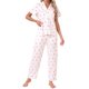 thumbnail image 2 of INSPIRE CHIC Conjunto de Pijama de Mujer con Botones, Conjunto de Descanso de Manga Corta Suave con Pantalones Largos y Bolsillos para Primavera Verano 2XL Rosa, 2 of 6