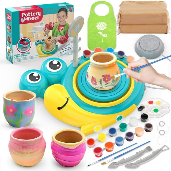 Torno De Cerámica Para Niños Kit Completo De Materiales De Arte Y Manualidades