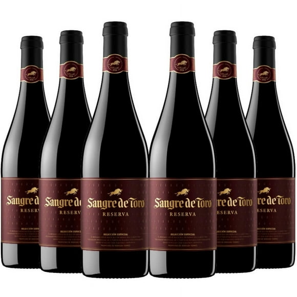 6 Vinos Sangre De Toro Reserva, Ensamblaje, 750 ml, 13.5%