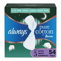 Almohadillas Sanitarias Always Pure Cotton Con Flexfoam, Tamaño 5 X 18 X 3