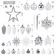 thumbnail image 2 of Set de adornos de bolas navideñas ShareConn, 106 piezas, blanco y plateado, 2 of 6
