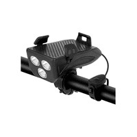 Genérico - Soporte De Teléfono Con Luz Y Bocina Para Bicicleta, Color Negro