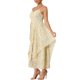 thumbnail image 4 of INSPIRE CHIC Vestido Floral de Mujer Chifón de Verano con Volantes en Capas y Tirantes Finos XL Amarillo Claro, 4 of 5