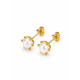 thumbnail image 1 of Aros Perla Cultivada Pistilo 6mm N4 Oro 18k 2.50gr Mujer Dorado, 1 of 4