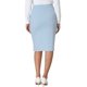 thumbnail image 3 of INSPIRE CHIC Falda lápiz de mujer para trabajar, cintura alta elástica, fruncida, bodycon, midi, M azul claro, 3 of 6