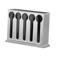 Magideal - Dispensador De Utensilios, Organizador De Cubiertos, Caja De Almacenamiento De Organizadores De Utensilios Caja De Almacenamiento De Cucharas De Acero 5 Compartimentos