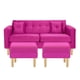 thumbnail image 1 of Sofa New Retro 3C + 2 Pouf Felpa 05 Fucsia, 1 of 6