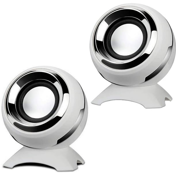 Altavoces USB para computadora, minialtavoces de escritorio con sonido HiFi, sonido estéreo superior, doble bocina, perfectos para computadora y portátil.