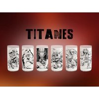 Green Glass - Titanes - Juego De 6 Vasos Negro