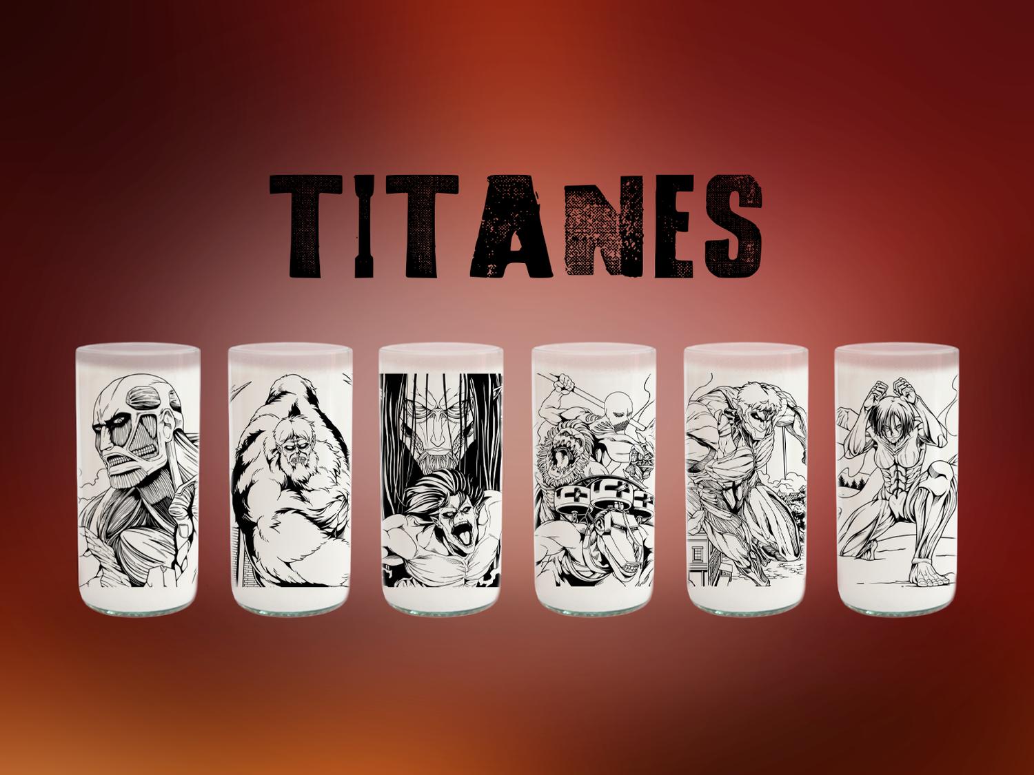 Green Glass - Titanes - Juego De 6 Vasos Negro
