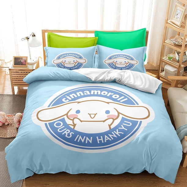 Cute Cinnamoroll Bedding Sets Comforter Quilt Bed Cover Duvet Cover Pillow Case 2-3 Pieces Sets Kids Adult Size Home Decor