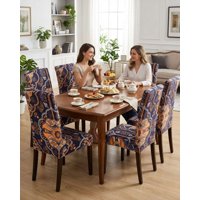 Mylhogar - Juegos De 6 Fundas Para Sillas Con Diseño Elastico