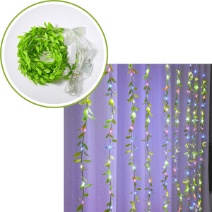 Genérica - Luz Luces Navidad Cascada Multicolor Diseño Hojas 3Mx1M