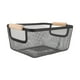 thumbnail image 3 of Canasto De Almacenamiento De Malla Metálica Con Mango De Madera Portátil Para Despensa De Gabinete Negro M 31x21x14cm, 3 of 3