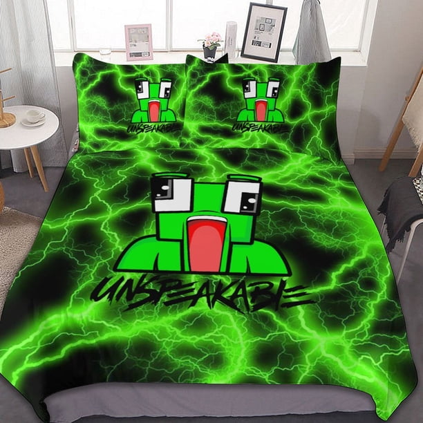 Unspeakable 3-Piece Bedding Set Warm And Comfortable Soft Duvet Cover Bed Set for Boys Girls Kids Adult Bedroom All Season