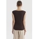 thumbnail image 3 of Polera Mujer Bote Drapeada Textura Café Oscuro, 3 of 4
