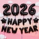 thumbnail image 4 of Globos Feliz Año Nuevo 2026 40 Cm Negros, 4 of 7