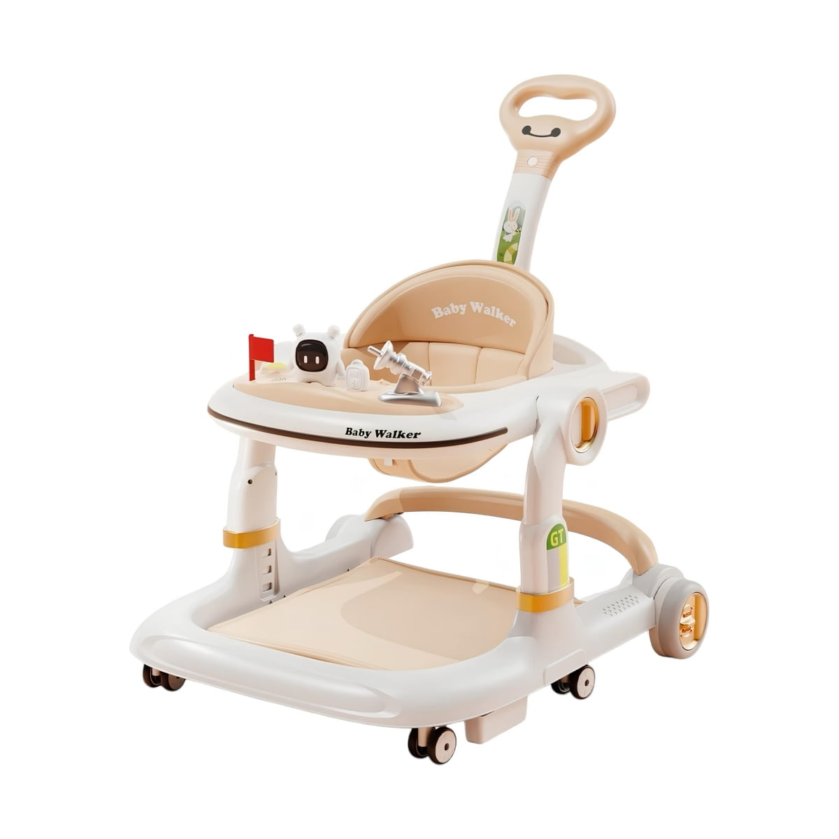 Andador Caminador Con Manilla Y Luces Mine Blanco Lubabycas