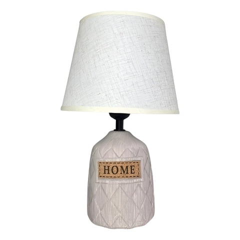 Genérico - Lámpara Mesa Moderna Elegante Relieve Decorativa Beige Jhn