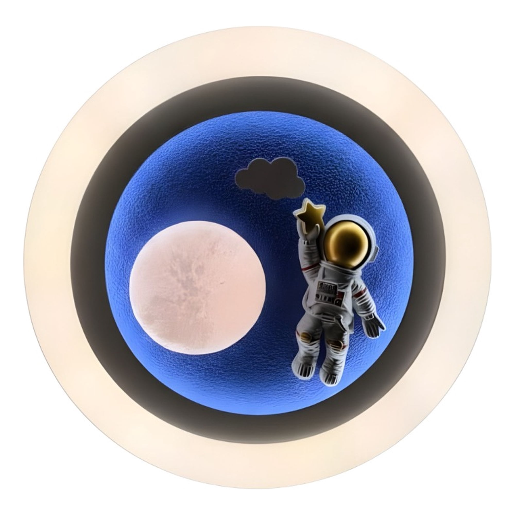 Genérico - Lámpara Techo Led Diseño Astronauta Luna Plafón Jhn