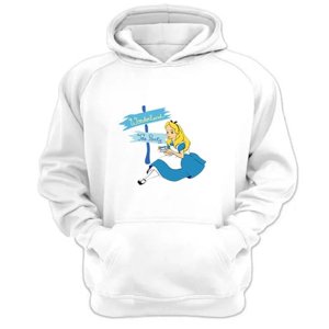 Genérico - Polerón Canguro Alicia Cuentos Infantiles Blanco Talla M Unisex