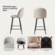 thumbnail image 3 of Pack 2 Taburetes Pisos Bar Cocina Sillas Altas Acolchado 65 cm Sora Lino Beige, 3 of 8