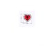 thumbnail image 3 of Aros Finos Corazón Rojo Cristales Austriacos Joyería, 3 of 4