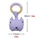 thumbnail image 4 of Baby Rattle Wood Bite Ring Cloth Cute Bunny Kitten Shape Hand Grip Rattle Baby Toy Gift, 4 of 5