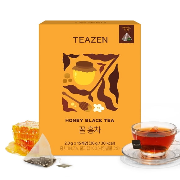 Bolsitas de Té TEAZEN Té Negro con Miel 15 Bolsitas 30 g