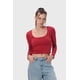 thumbnail image 1 of Polera Mujer Escote Cuadrado Rojo, 1 of 4